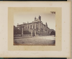 The Arsenal on Fire. Exterior View. by Alphonse J. Liébert