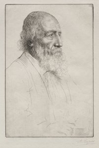Alfred Lord Tennyson by Alphonse Legros