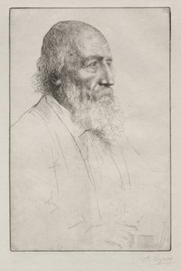 Alfred Lord Tennyson by Alphonse Legros