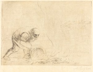 Burning Grass by Alphonse Legros