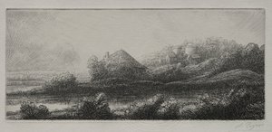 Cabin in the Marsh by Alphonse Legros