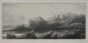 Cabin in the Marsh by Alphonse Legros