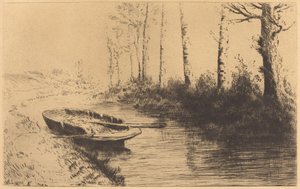Canal Seen by Morning Light by Alphonse Legros