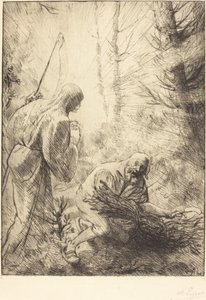 Death and the Woodcutter, 2nd Plate by Alphonse Legros