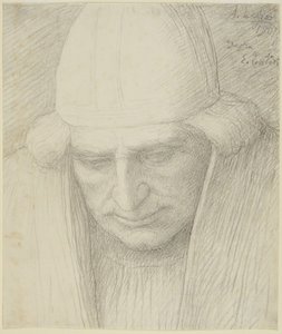 Elderly Man in Cap by Alphonse Legros