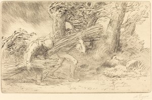 Fagot-gatherers by Alphonse Legros