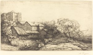 Farm at the Monastery by Alphonse Legros
