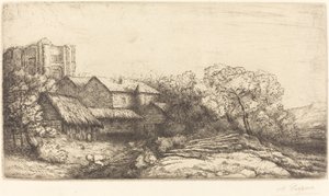 Farm at the Monastery by Alphonse Legros