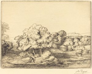 Hamlet near the Lake by Alphonse Legros