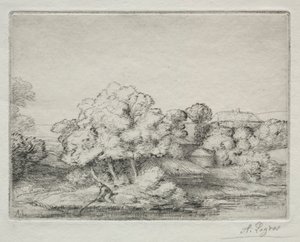 Hamlet Near the Lake by Alphonse Legros