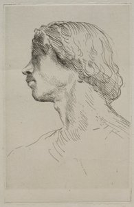 Head of a Model by Alphonse Legros