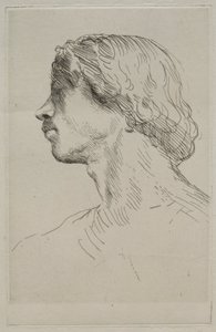 Head of a Model by Alphonse Legros