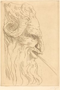 Head of a Satyr by Alphonse Legros