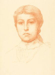 Head of a Young Girl by Alphonse Legros