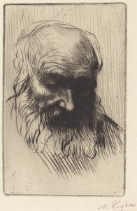 Head of an Old Man by Alphonse Legros