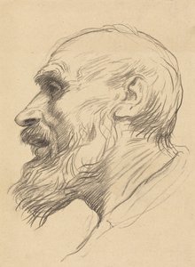 Head of an Old Man by Alphonse Legros