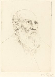 Head of an Old Man by Alphonse Legros
