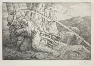La Mort et le Bûcheron (5th Plate) by Alphonse Legros