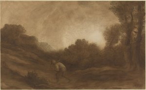 Landscape, Evening by Alphonse Legros