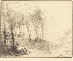 Landscape by Alphonse Legros