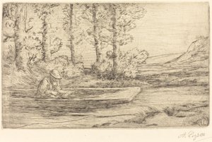 Landscape by Alphonse Legros
