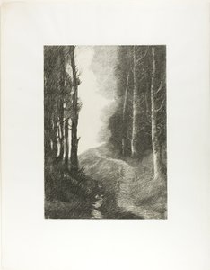 Landscape with Birch Trees by Alphonse Legros