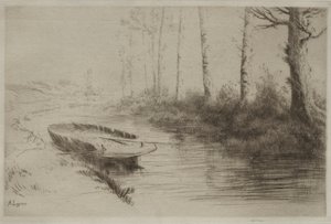 The Canal: Morning Effect by Alphonse Legros