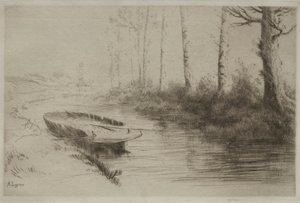 The Canal: Morning Effect by Alphonse Legros
