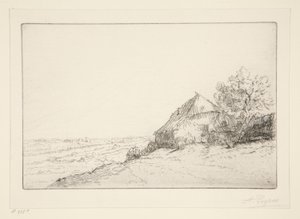 Hovel on the Hill by Alphonse Legros