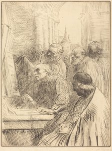 Monks at Church by Alphonse Legros