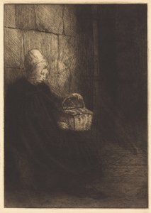 Peasant Woman of Boulogne (The Woman with the Basket) by Alphonse Legros