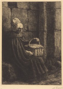 Peasant Woman of Boulogne (The Woman with the Basket) by Alphonse Legros