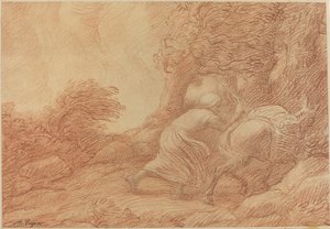 Peasant and Ass by Alphonse Legros