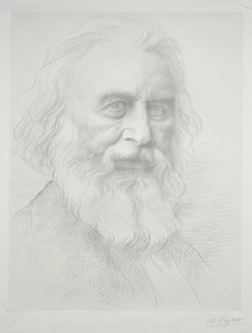 Portrait of Henry Wadsworth Longfellow (detail) by Alphonse Legros