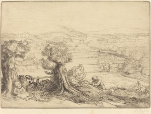 Remembrance of a Valley in Bourgogne by Alphonse Legros