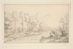 Rest by the River by Alphonse Legros