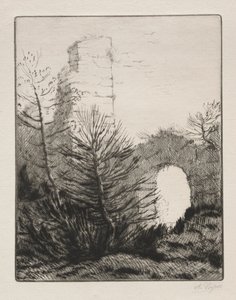 Ruins of a Monastery by Alphonse Legros