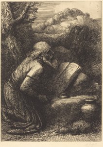 Saint Jerome, 2nd plate by Alphonse Legros