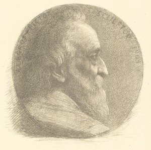 Self-Portrait, Medallion, No.1, 9th plate by Alphonse Legros