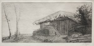 Sheepfold on the Hill by Alphonse Legros