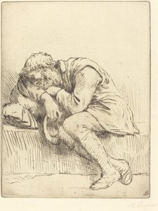 Sleeping Beggar by Alphonse Legros