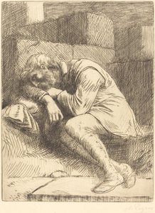 Sleeping Beggar by Alphonse Legros