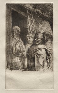 St. Peter and St. Paul at the Gate of Bonhomme Misery by Alphonse Legros