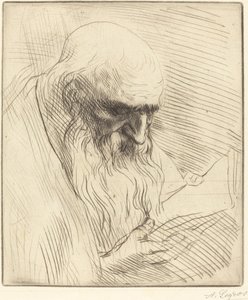 Study of the Head of a Man Reading