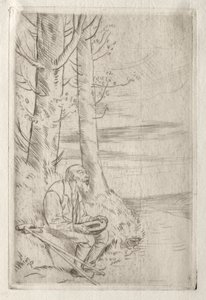 The Blind Beggar by Alphonse Legros