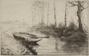 The Canal, Morning by Alphonse Legros