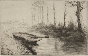 The Canal, Morning by Alphonse Legros