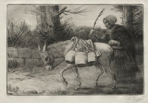 The Dairymaid of Boulogne Third Plate by Alphonse Legros
