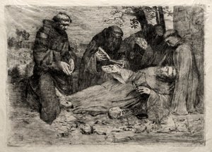 The Death of St. Francis by Alphonse Legros