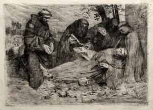 The Death of St. Francis by Alphonse Legros
